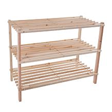 Hastings Home 3-Tier Wooden Shoe Rack, 9 Pair