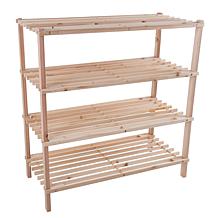 Hastings Home 4-Tier Blonde Wood Shoe Rack