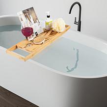 Hastings Home Bamboo Bath Caddy - Natural Wood Bathtub Tray