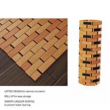 Hastings Home Bamboo Non-Slip Bath and Shower Mat - Tan