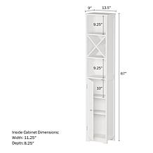 Hastings Home Bathroom Linen Cabinet - White