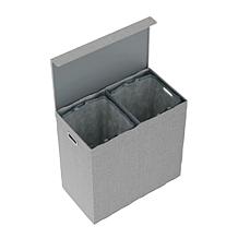 Hastings Home Double Laundry Hamper with Lid and Removable Liner Bags