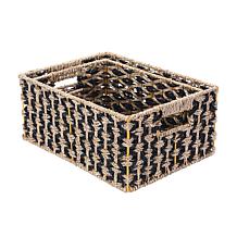 Hastings Home Hand Weaved Wicker Baskets Made Of Water Hyacinth