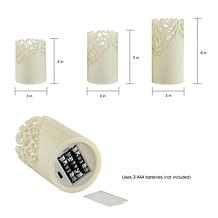 Hastings Home LED Candles with Remote Control Set of 3 - Ivory