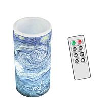 Hastings Home LED Starry Night Vanilla Scented Candle with Remote