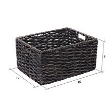 Hastings Home Rectangle Handmade Wicker Nesting Baskets Set of 2
