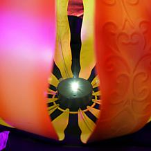Haunted Hill Farm 1.2-Ft. Metal LED 3D Pumpkin Lantern Decoration f...