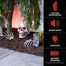 Haunted Hill Farm 1.3-Ft. Giant Talking Skeleton with Hands