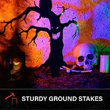 Haunted Hill Farm 2-Ft. LED Metal Spooky Tree with Owl & Lantern fo...