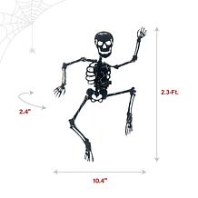 Haunted Hill Farm 2.3-Ft. LED Metal Skeleton Decoration with Stake ...