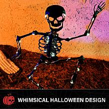 Haunted Hill Farm 2.3-Ft. LED Metal Skeleton Decoration with Stake ...