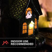 Haunted Hill Farm 3-Piece Spooky Lighted LED Haunted House Set