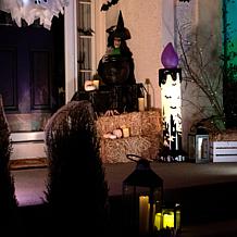 Haunted Hill Farm 3.3-Ft. LED Flicker Wick Halloween Candle Blow Mo...