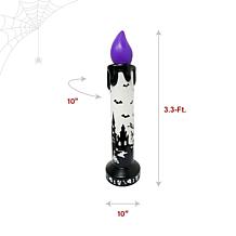 Haunted Hill Farm 3.3-Ft. LED Flicker Wick Halloween Candle Blow Mo...