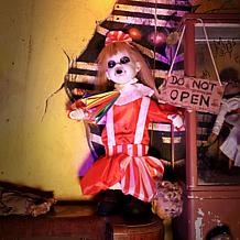 Haunted Hill Farm 3.3-Ft. Standing Animated Girl with Umbrella Anim...