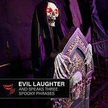 Haunted Hill Farm 4-Ft. Animated Reaper with Tombstone Animatronic
