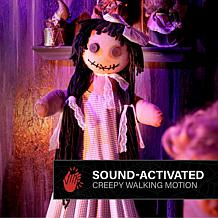Haunted Hill Farm 4.9-Ft. Walking Girl Animatronic