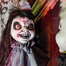 Haunted Hill Farm 5-Ft. Standing Animated Girl Twins Animatronic