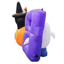 Haunted Hill Farm 5' Tall Pre-lit Musical Inflatable Boo Sign