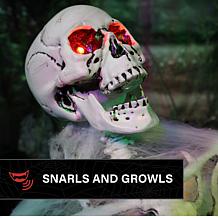 Haunted Hill Farm 5.2-Ft. Life Size Animated Reaper in Coffin Anima...