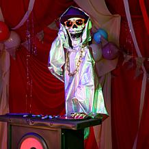 Haunted Hill Farm 5.6-Ft. DJ Skeleton Animatronic