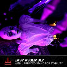 Haunted Hill Farm 5.6-ft. Floating Lady with Magic Reaper Animatronic