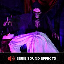 Haunted Hill Farm 5.6-ft. Floating Lady with Magic Reaper Animatronic