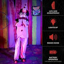 Haunted Hill Farm 5.6-Ft. Standing Pop-Up Clown Animatronic