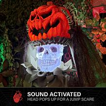 Haunted Hill Farm 5.7-Ft. Standing Pop-Up Head Pumpkin Man Animatronic