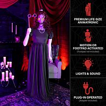 Haunted Hill Farm 5.8-Ft. Bridgertomb Woman Animatronic