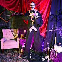 Haunted Hill Farm 5.9-Ft. Standing Animated Magician Animatronic