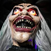 Haunted Hill Farm 6.1-Ft. Standing Animated Witch with Pumpkin Man ...