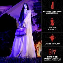 Haunted Hill Farm 6.9-Ft. Tall Specter Lady Animatronic
