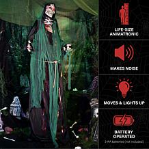 Haunted Hill Farm 7.1-Ft. Standing Animated Reaper Animatronic