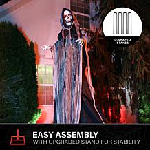 Haunted Hill Farm 7.1-Ft. Standing Animated Reaper Animatronic