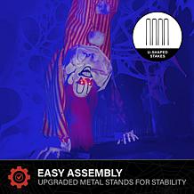 Haunted Hill Farm 7.2-Ft. Upside Down Clown Animatronic