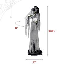 Haunted Hill Farm 9.8-Ft. Towering Witch with Magic Ball Animatronic