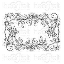 Heartfelt Creations Elegant Rose Frame Cling Stamp Set