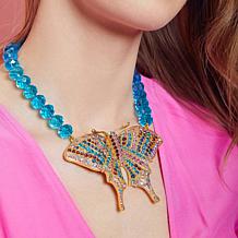 Heidi Daus Butterfly Dreams 16-1/4" Beaded Drop Necklace