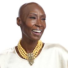 Heidi Daus Champagne Cocktail Crystal-Accented 16" Beaded Necklace