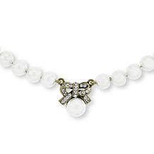 Heidi Daus Exquisite Harmony Beaded Bow Drop Necklace