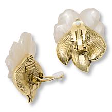 Heidi Daus Glamorous Gardenia Crystal Floral Inspired Earrings