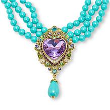 Heidi Daus Heart of My Heart Goldtone Bead Necklace