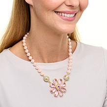 Heidi Daus La Dolce Vita Flower Pendant with Convertible Necklace