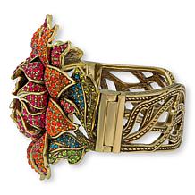 Heidi Daus Late Bloomer Floral Multicolor Cuff Bangle Bracelet