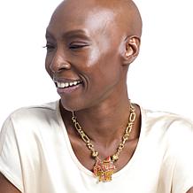 Heidi Daus Lavish Leaf Crystal-Encrusted Magnetic Pendant