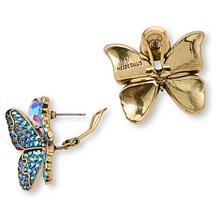 Heidi Daus Living Butterfly Multicolor Crystal Earrings