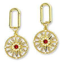 Heidi Daus Pavé Crystal Compass Drop Earrings