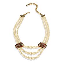 Heidi Daus Ribbon Candy Glass Pearl and Crystal Necklace