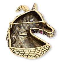 Heidi Daus Show Pony Crystal Pendant/Pin with 17" Cord Necklace